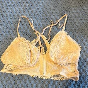 Aerie Lace Bralette in Tan